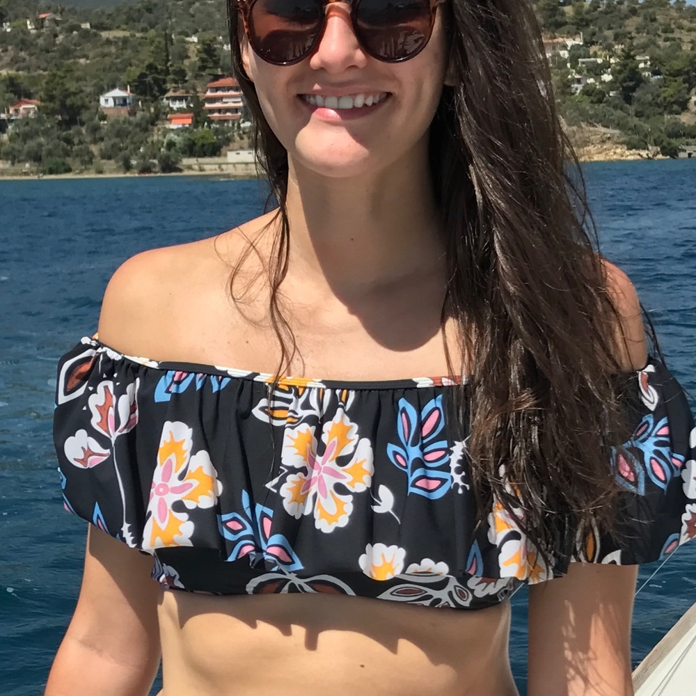 Tory Burch Off the Shoulder Swim Top